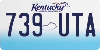 KY license plate 739UTA