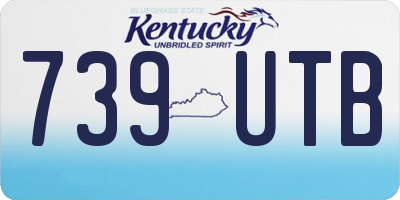 KY license plate 739UTB