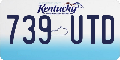 KY license plate 739UTD
