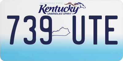 KY license plate 739UTE