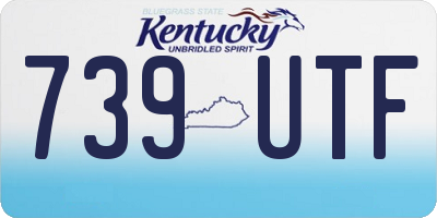 KY license plate 739UTF