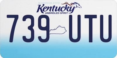 KY license plate 739UTU