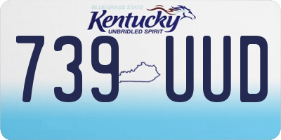 KY license plate 739UUD