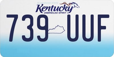 KY license plate 739UUF