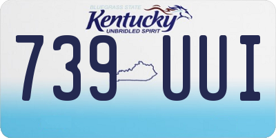KY license plate 739UUI