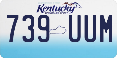 KY license plate 739UUM