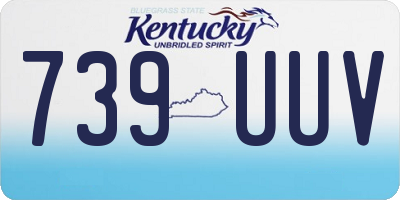 KY license plate 739UUV