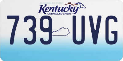 KY license plate 739UVG
