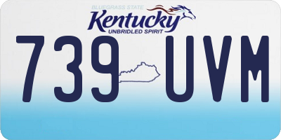 KY license plate 739UVM