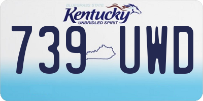 KY license plate 739UWD