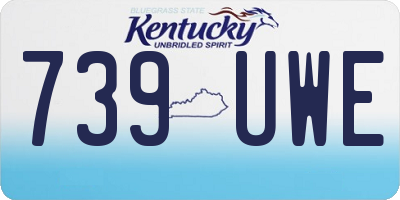 KY license plate 739UWE