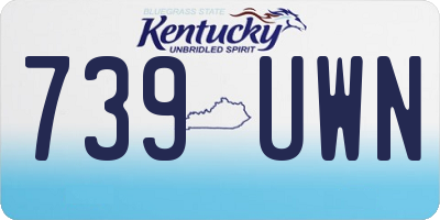 KY license plate 739UWN