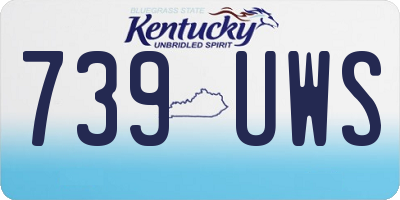 KY license plate 739UWS