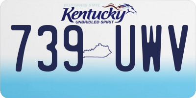 KY license plate 739UWV