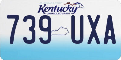 KY license plate 739UXA