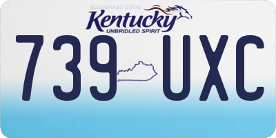 KY license plate 739UXC