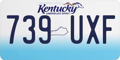 KY license plate 739UXF