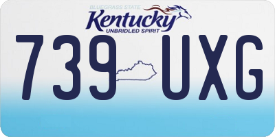 KY license plate 739UXG