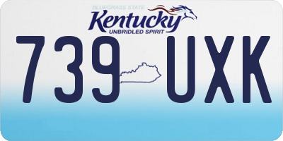 KY license plate 739UXK