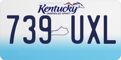 KY license plate 739UXL
