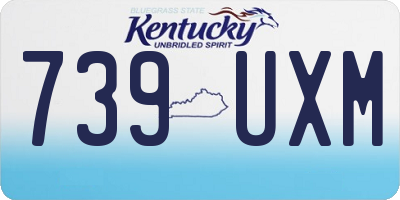 KY license plate 739UXM