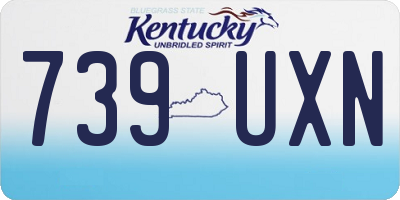 KY license plate 739UXN