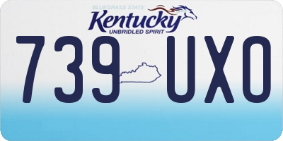 KY license plate 739UXO