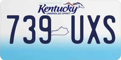 KY license plate 739UXS