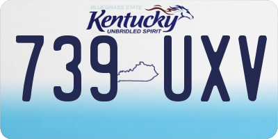 KY license plate 739UXV