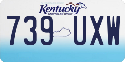 KY license plate 739UXW