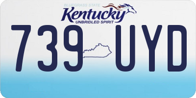 KY license plate 739UYD