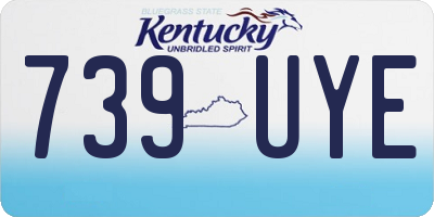 KY license plate 739UYE