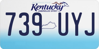 KY license plate 739UYJ