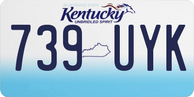 KY license plate 739UYK