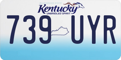 KY license plate 739UYR