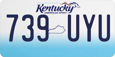 KY license plate 739UYU
