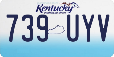 KY license plate 739UYV