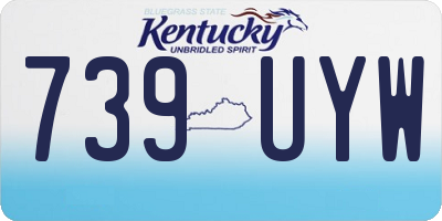 KY license plate 739UYW