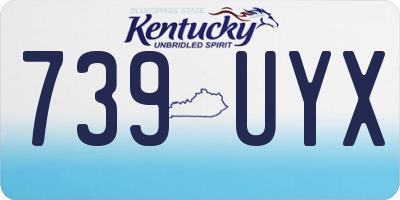 KY license plate 739UYX