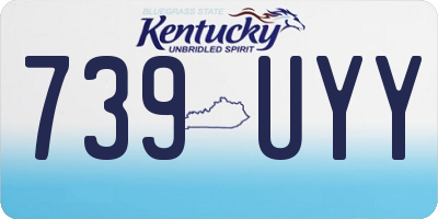 KY license plate 739UYY