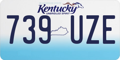 KY license plate 739UZE