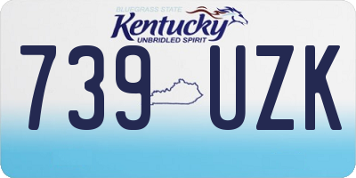 KY license plate 739UZK
