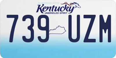 KY license plate 739UZM