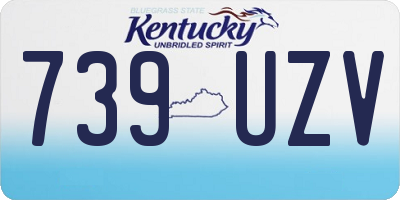 KY license plate 739UZV