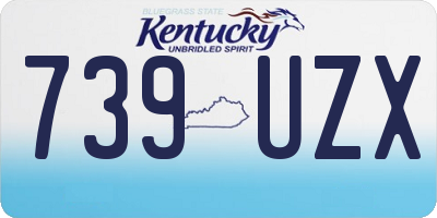KY license plate 739UZX
