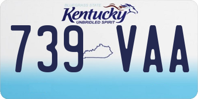 KY license plate 739VAA