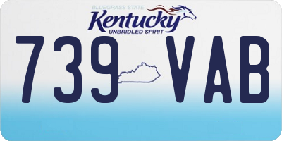 KY license plate 739VAB