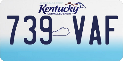KY license plate 739VAF