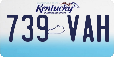 KY license plate 739VAH
