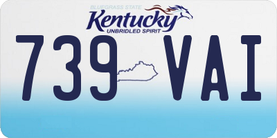 KY license plate 739VAI